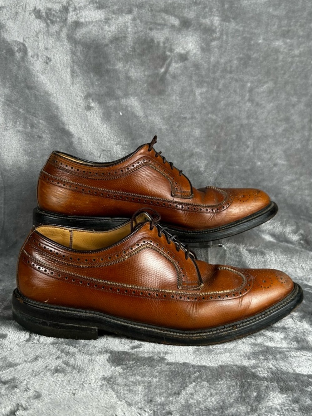 Vintage Mason Executive‎ Imperial Wing Tip Brogue Oxfords Mens 7.5 EEE Brown